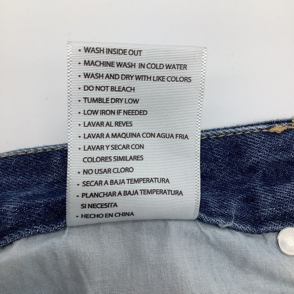 Kancan Estilo Womens Button Fly Frayed Hem Denim Jeans Blue Size 13 - Picture 8 of 8